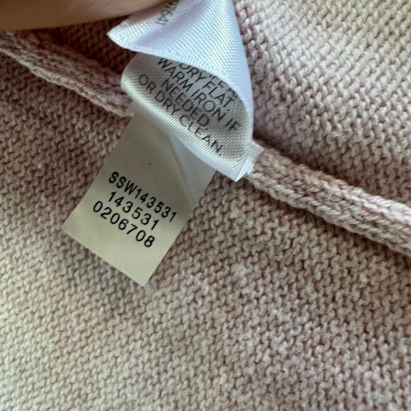 J.Jill Cardigan Womens Small Pink Ribbed Knit Open Front Sweater‎ Midi - Picture 5 of 9